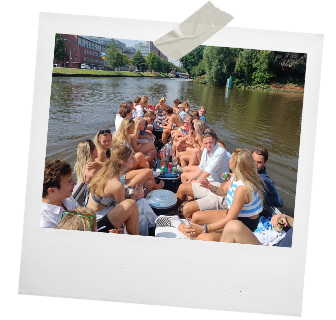 Bootje huren Groningen - volle boot